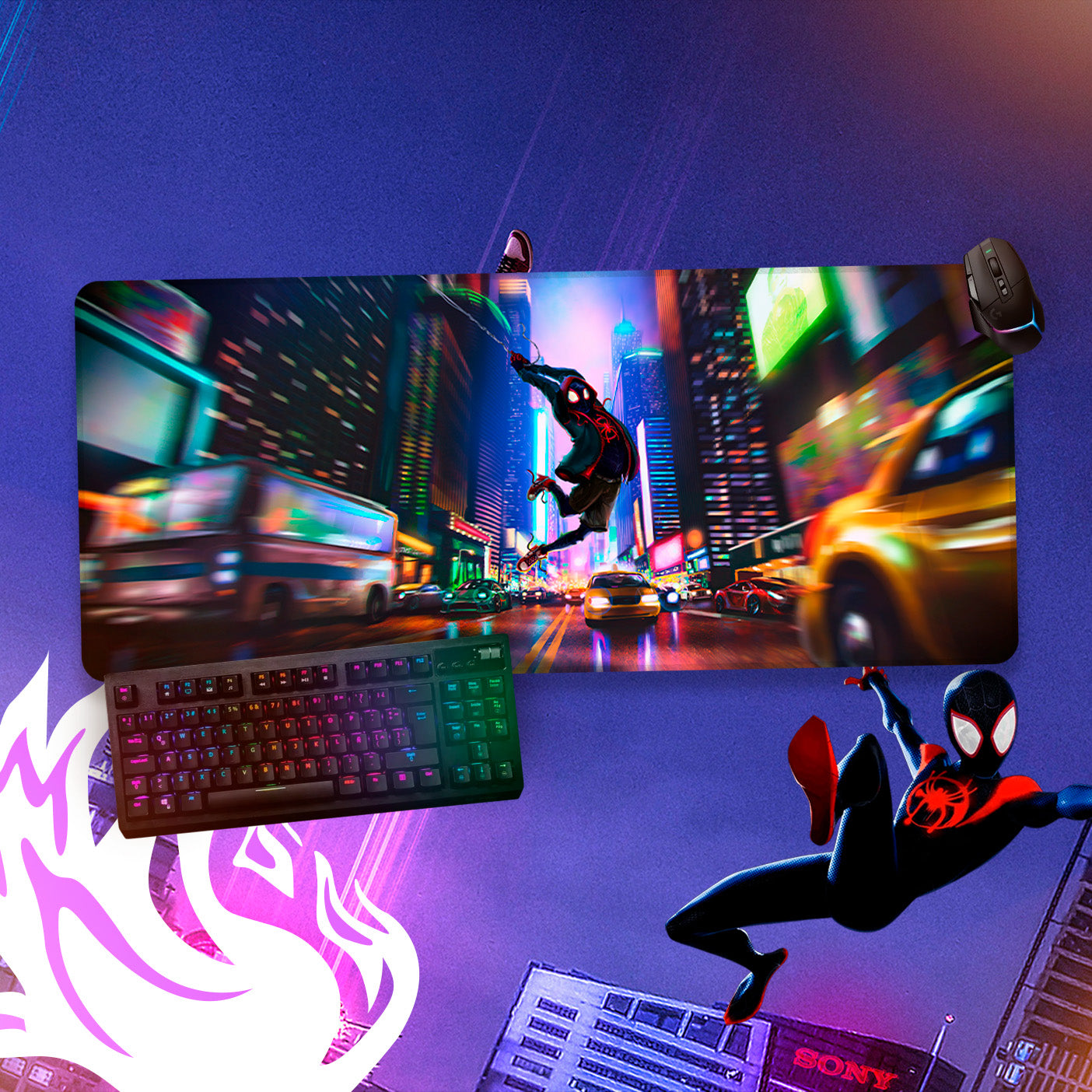Mousepad Spiderman 80x40cm