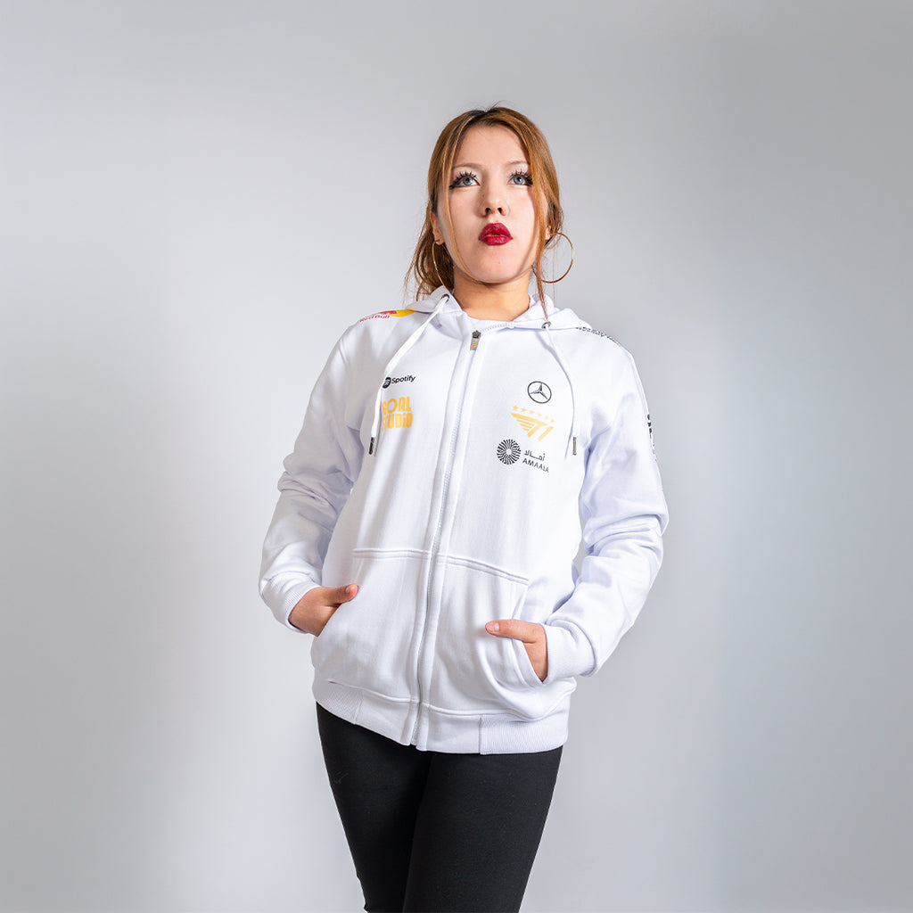 POLERA CON CIERRE T1 BLANCO