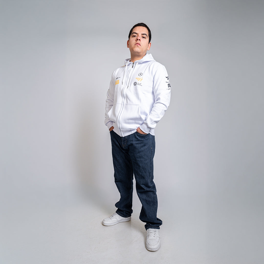 POLERA CON CIERRE T1 BLANCO