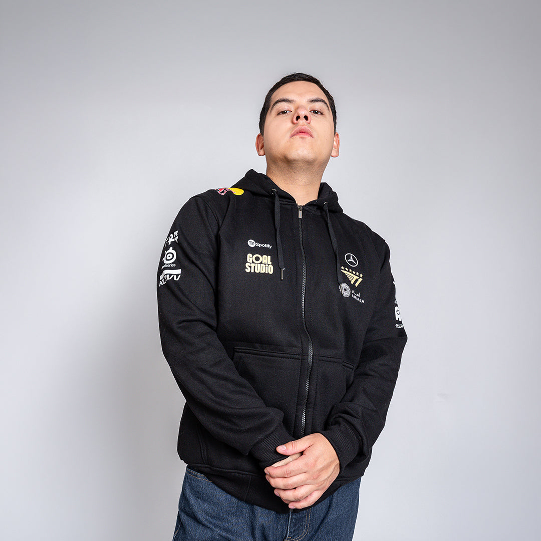 POLERA CON CIERRE T1 NEGRA