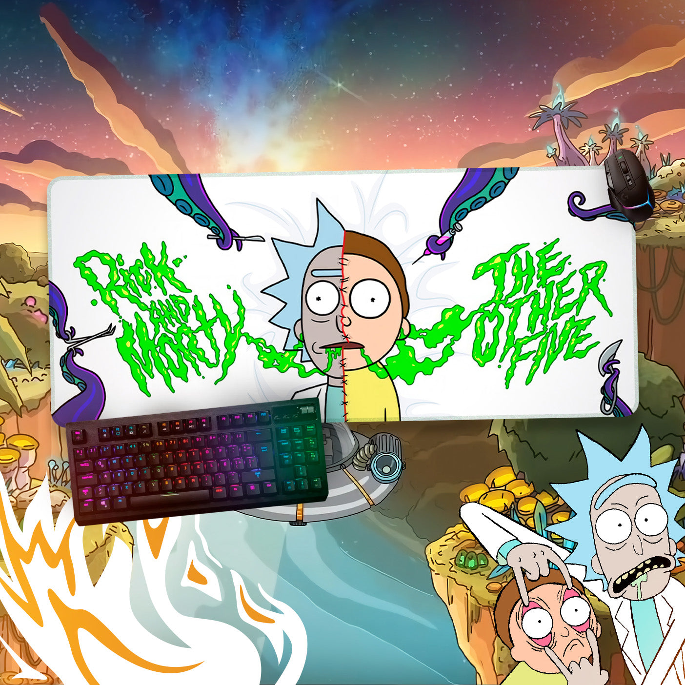 Mousepad Rick And Morty 80x40cm
