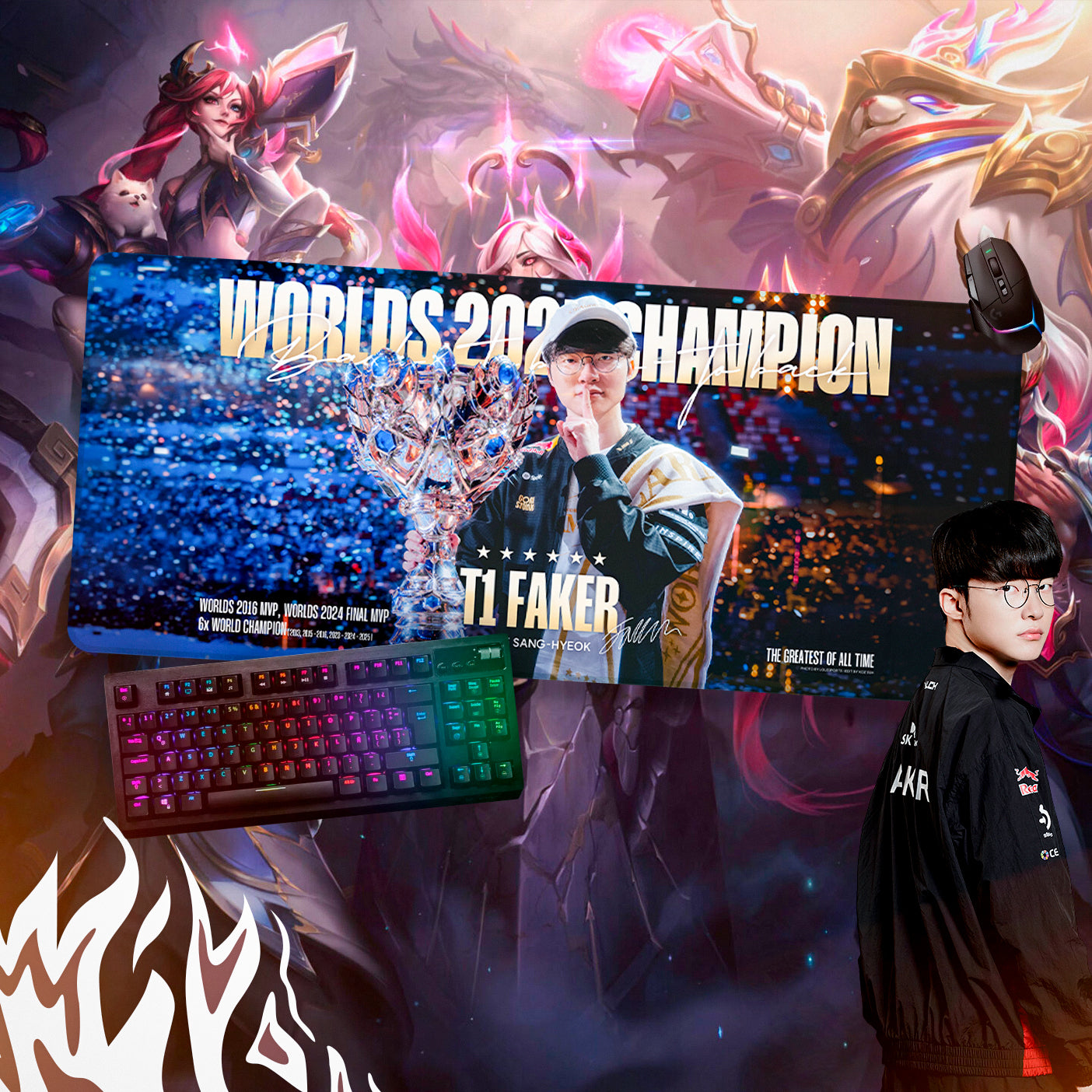 Mousepads T1 Champion 2025 80x40cm