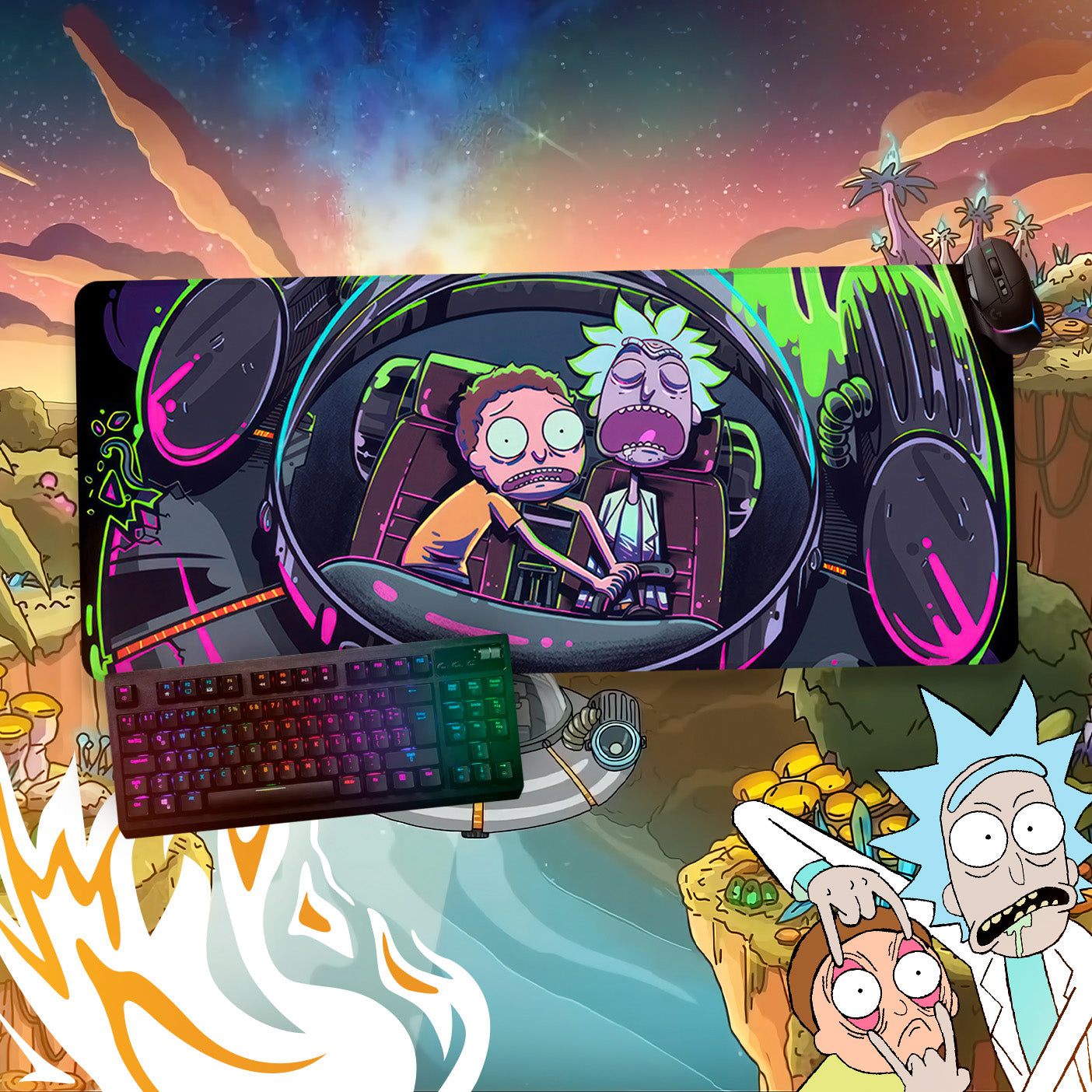 Mousepad Rick And Morty 80x40cm