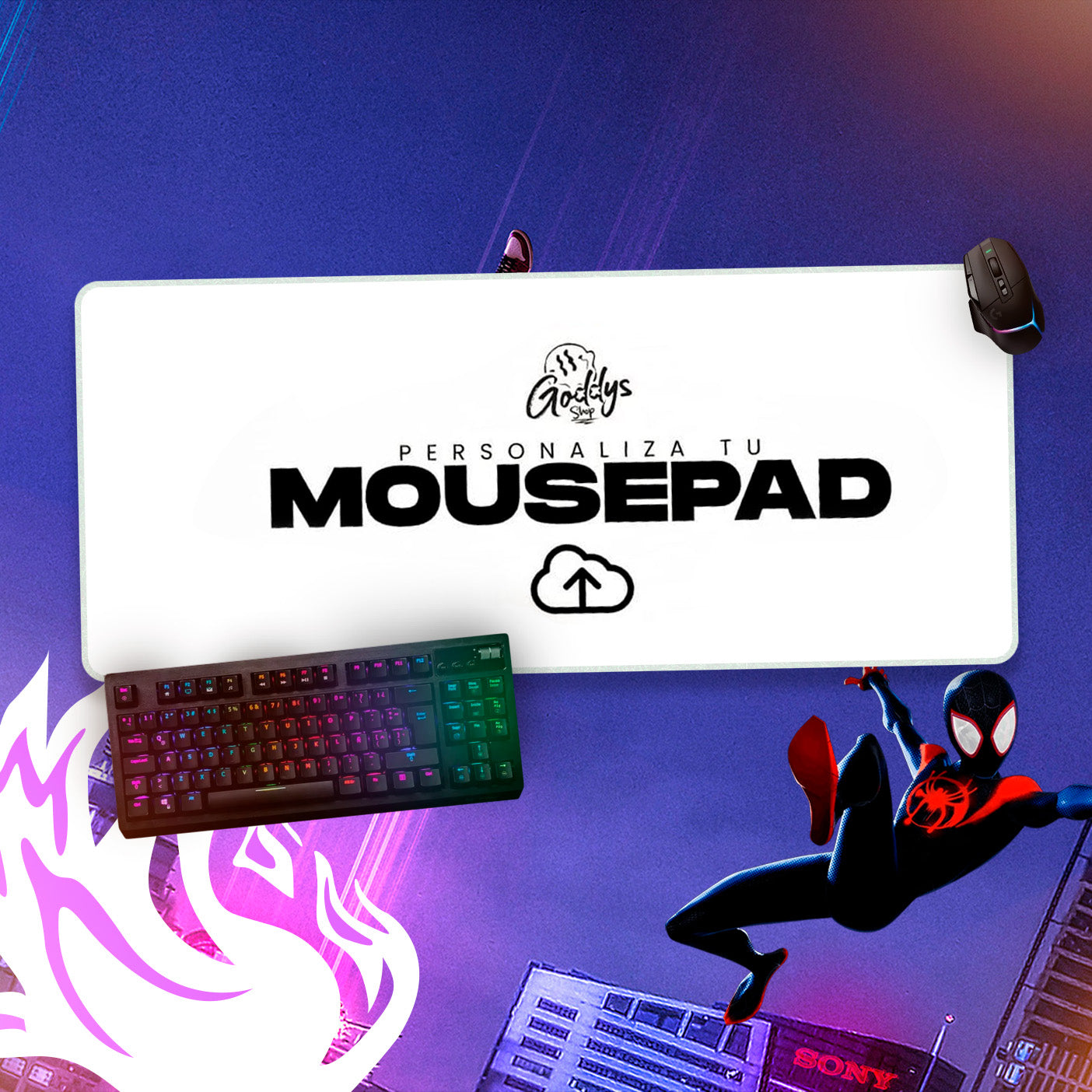 Mousepad Spiderman 80x40cm