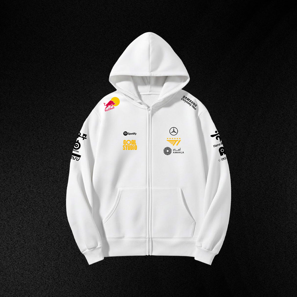 POLERA CON CIERRE T1 BLANCA