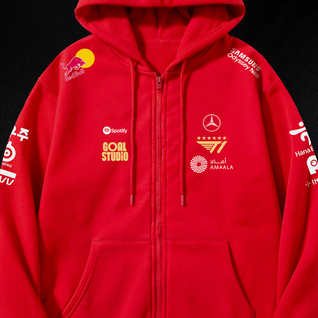 POLERA CON CIERRE T1 ROJA