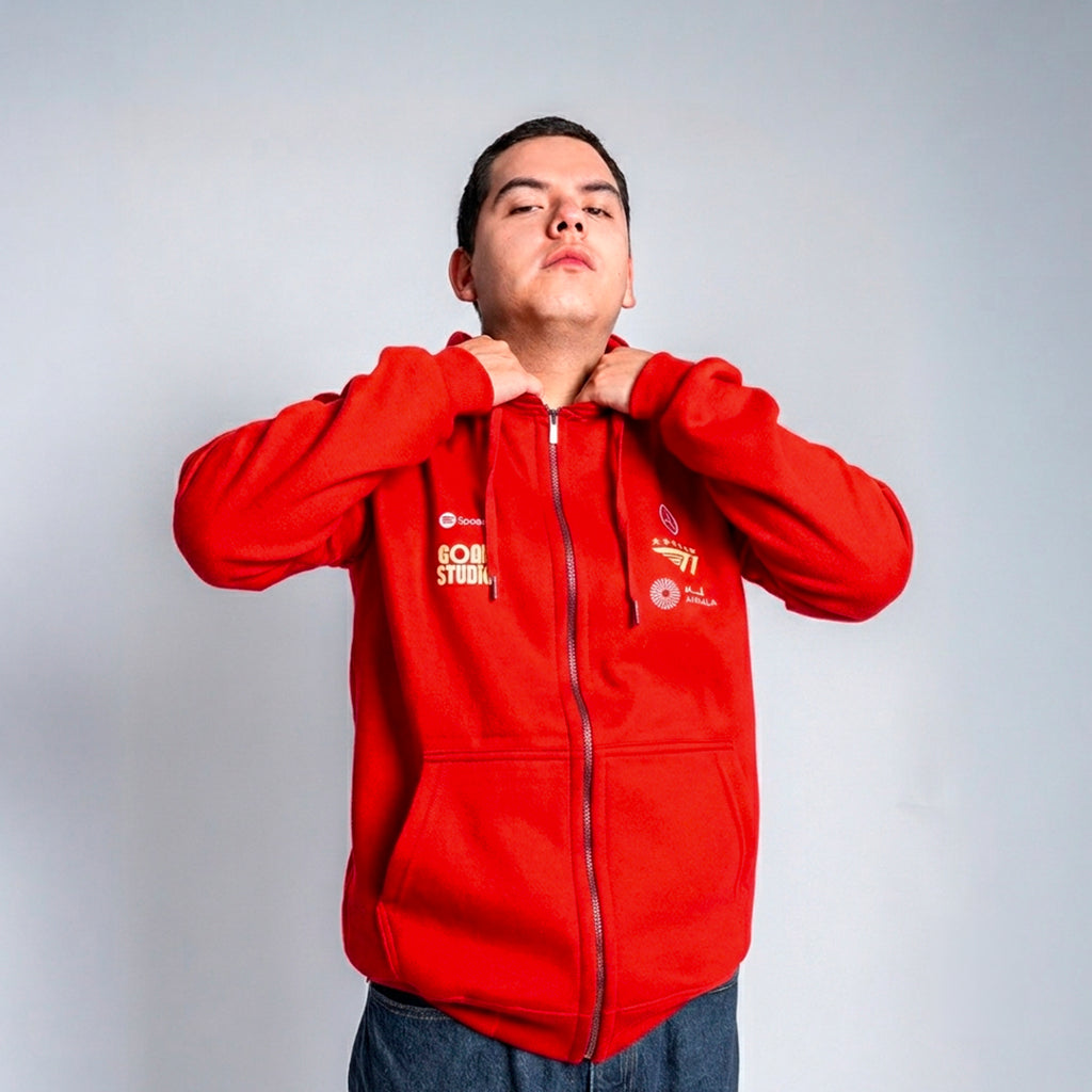 POLERA CON CIERRE T1 ROJA